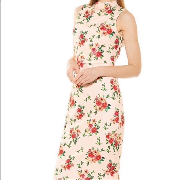 NWT Alexia Admor mock neck midi dress light pink color day dress - Picture 1 of 7